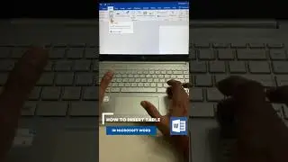 How to insert table in Microsoft word? | short