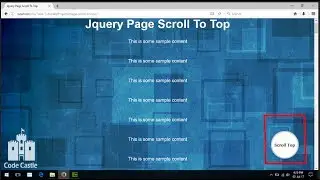 Jquery Page Scroll To Top,  Jquery Scroll Top, Button Back Top, Scroll Top, Back To Top Jquery