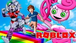 Roxanne Wolf and Gregory Play ESCAPE MOMMY LONG LEGS OBBY in ROBLOX
