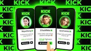 🔥 Kick 3D Phone Animation - Custom Follow Channel Call to Action