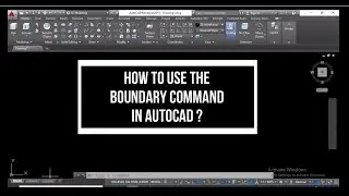 HOW TO USE THE BOUNDARY COMMAND IN AUTOCAD?