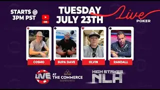 $10/$20 RANDALL EMMETT, COSMO, OLVIN, SUPADAVE LIVE AT THE COMMERCE | GGPOKER AND BALLY LIVE POKER