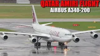 - Qatar Amiri Flight Airbus A340-200 (A7-HHK) landing at Düsseldorf Airport - 19.12.2024 -