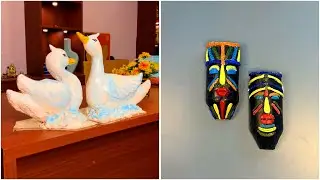 DIY Home Decor: Easy Paper Mache Duck Sculptures and Tribal Masks | Step-by-Step Tutorial