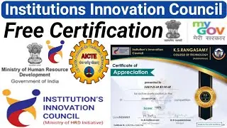 Institution Innovation Council Certificate | Institution Innovation Council Quiz | Free Certificate.