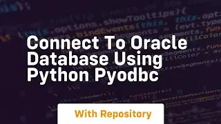 connect to oracle database using python pyodbc