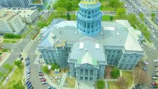 Colorado State Capitol Building, DRONE FOOTAGE, Shot with DJI Phantom 3 standard