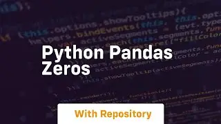 python pandas zeros