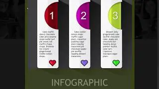 Vertical items infographic with CSS vars, clipping & masking