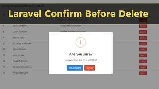 Laravel Confirm Before Delete | Laravel Sweet Alert Confirmation Box