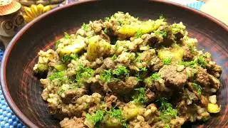 Идеально на УЖИН! Вкусная КУРИНАЯ ПЕЧЕНЬ с рисом и кабачком