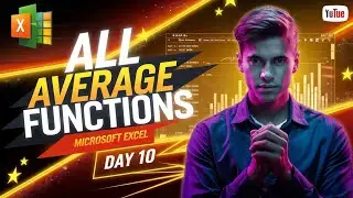 All Average Function Excel - Average , Averagea, Averageif, Averageifs,  Daverage | DAY 10 Excel