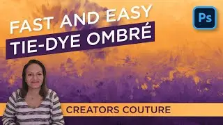 Easy Ombré Tie-Dye Effect - Photoshop Tutorial - Halloween Colors - Free Social Media Graphic