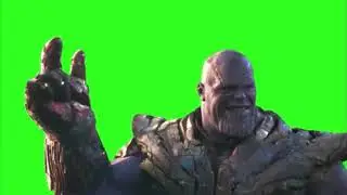 green screen thanos snapping his fingers