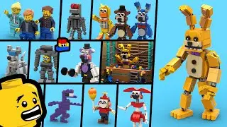 FNAF Into the Pit: How to make LEGO Minifigures (EVERY CHARACTER)