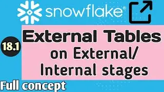 External Tables in Snowflake | How to create External tables on external and internal stages