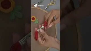 Quick embroidery flower