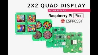 2x2 Quad Display Powered with ESP32 S3/ Raspberry Pi Pico.