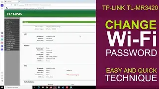 TP-Link TL-MR3420 Router, How to Change Wireless (Wi-Fi) Password