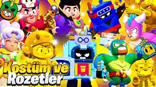 SEZON 8 TÜM YENİ KOSTÜMLER VE ANİMASYONLU ROZETLER! - Brawl Stars Yeni Güncelleme