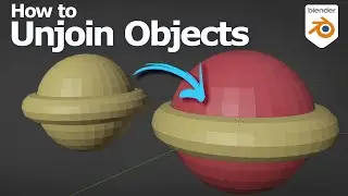 Blender how to join objects into one mesh and how to split mesh into two objects