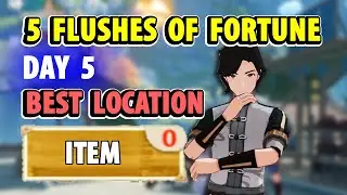 Day 5 Five Flushes of Fortune - Yellow Subject Best Location | Genshin Impact