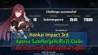 Eden Waifu Elysian Realm Submergence (x2) Clear | Honkai Impact