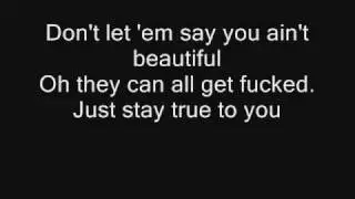 Instrumental with lyrics Eminem -Beautiful