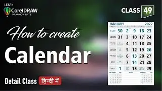 Create Calendar in Coreldraw | Class 49 | Calendar Date and Month Tutorial | Calendar Macro