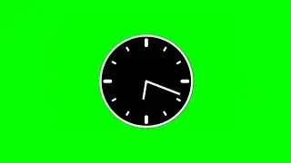 Clock Timer Animation Effect Green Screen HD Footage || chroma key