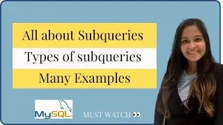 All about Subqueries in SQL - Types of Subqueries