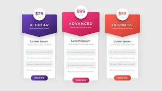 HTML & CSS Creative Pricing Tables | Quick Tutorial