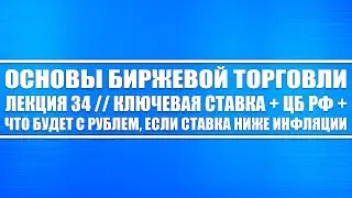 Основы бирж. торговли // Лекция #34. Ключевая ставка ЦБ РФ + крах рубля, если ставка ниже инфляции.