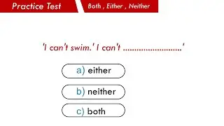Both , either , neither | English Grammar Quiz | Test your Knowledge 
