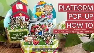 Lawn Fawn Platform Pop Up Cards (TWO NEW CARDS)