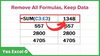 How to Remove All Formulas but Keep Values in Excel