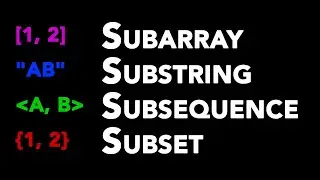 Know the Difference: Subarray vs Substring vs Subsequence vs Subset