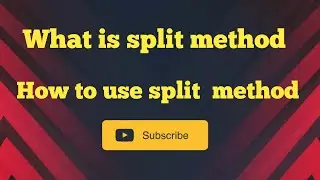 What is split method in strings and how to use split method