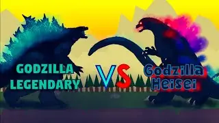 Godzilla Legendary VS Godzilla Heisei | battle animation