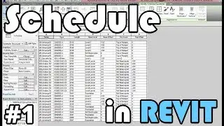 Creating Schedule in Revit(How to create) part 1