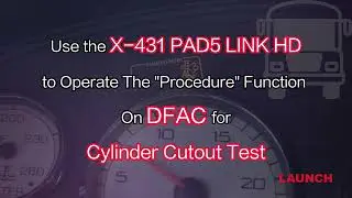 LAUNCH X431 PAD V ELITE: Diagnostic DFAC Cylinder Cutout Test