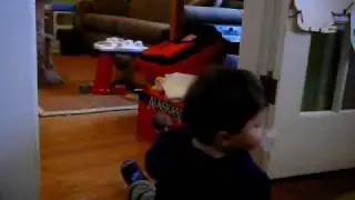 March 1: Robbie practicing crawling