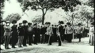 Archduke Franz Ferdinand and Sophie, Duchess of Hohenberg attend a wedding at Hab...HD Stock Footage