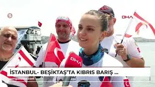 İstanbul- Beşiktaş'ta Kıbrıs Barış Harekatı'nın 50'nci yılı için daldılar