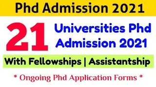 phd admission 2021 |  phd notification 2021 | universities phd admission 2021