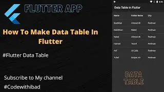 Data Table in flutter || flutter data table