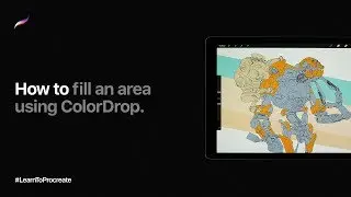 How to fill an area using ColorDrop in Procreate