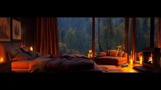 Fireplace & Rain | 3 Hours of Relaxing Ambience