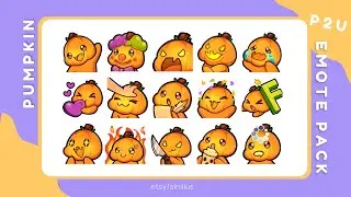 ✿ Pumpkin Emote Pack ✿ Clip Studio Paint - Time-lapse