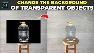 Extract plastic bottle from a black background using background eraser tool - Photoshop Tutorial